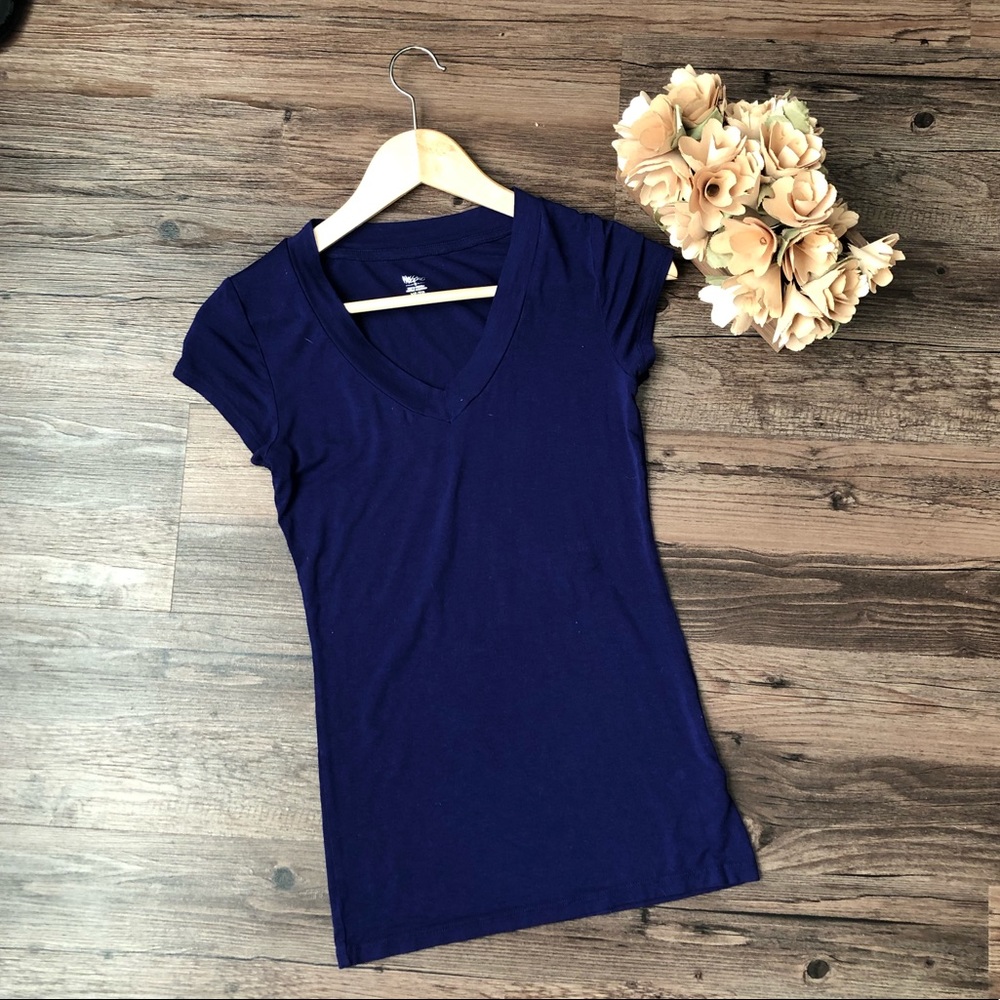 👚 [Mossimo] Blue Vneck TShirt